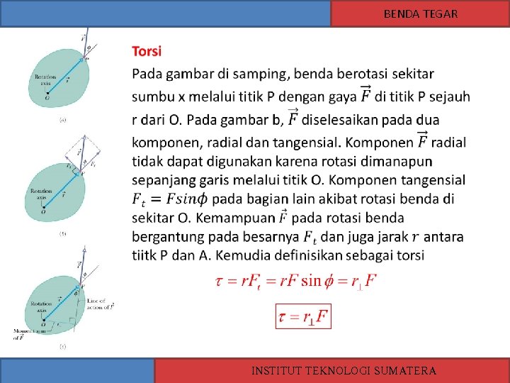 BENDA TEGAR • INSTITUT TEKNOLOGI SUMATERA 