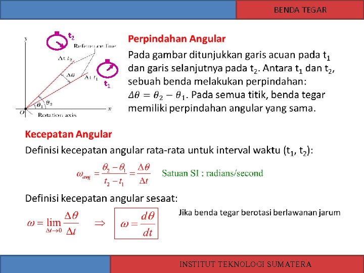 BENDA TEGAR t 2 t 1 INSTITUT TEKNOLOGI SUMATERA 