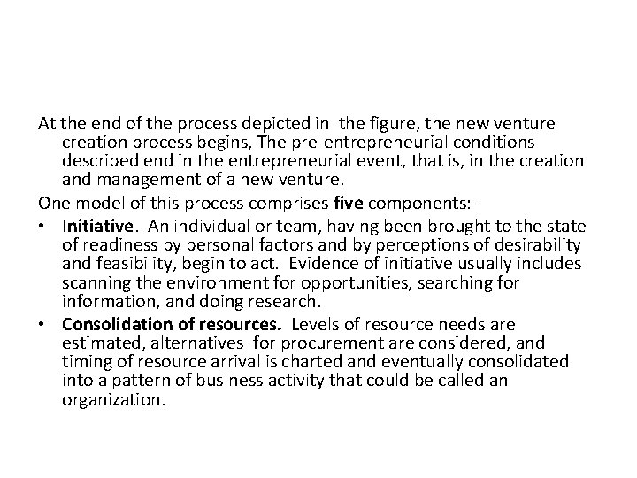 At the end of the process depicted in the figure, the new venture creation
