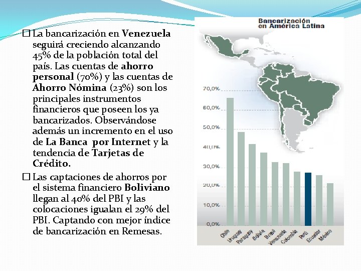 � La bancarización en Venezuela seguirá creciendo alcanzando 45% de la población total del