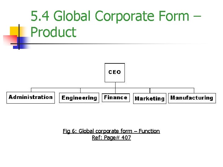 5. 4 Global Corporate Form – Product Fig 6: Global corporate form – Function