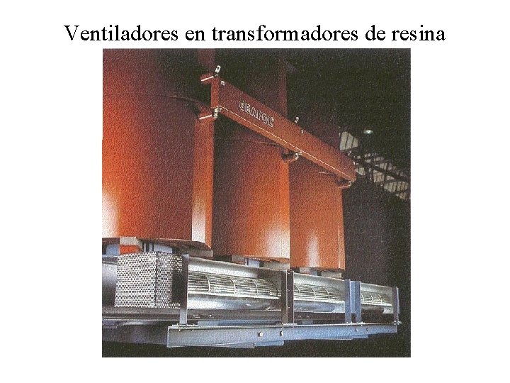 Ventiladores en transformadores de resina 