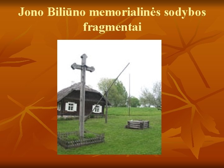 Jono Biliūno memorialinės sodybos fragmentai 