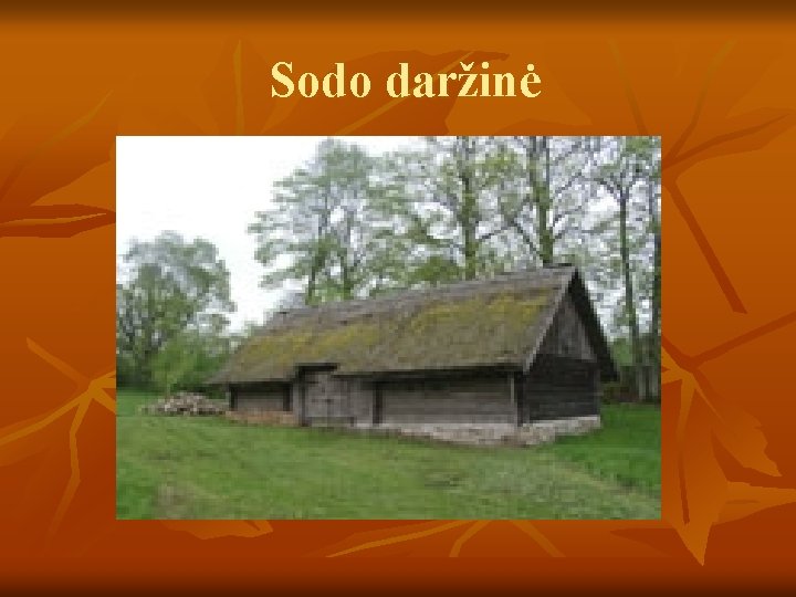 Sodo daržinė 