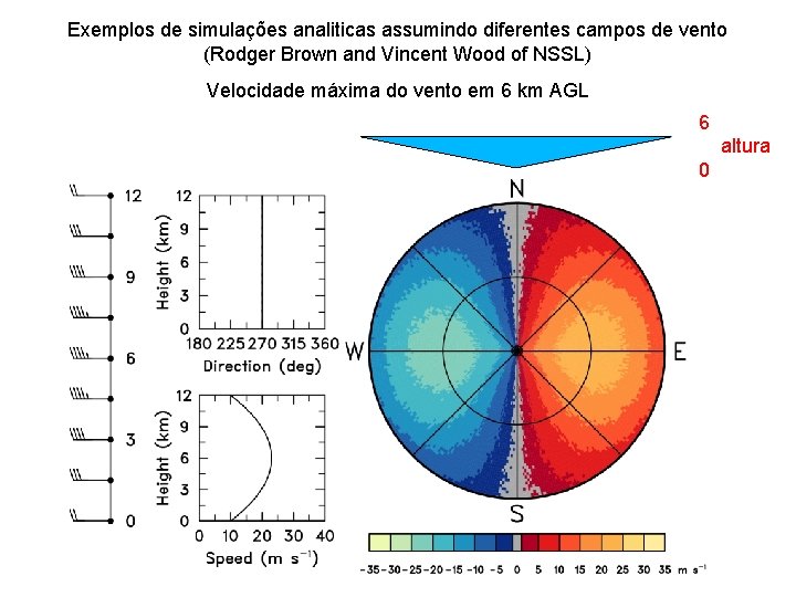 Exemplos de simulações analiticas assumindo diferentes campos de vento (Rodger Brown and Vincent Wood