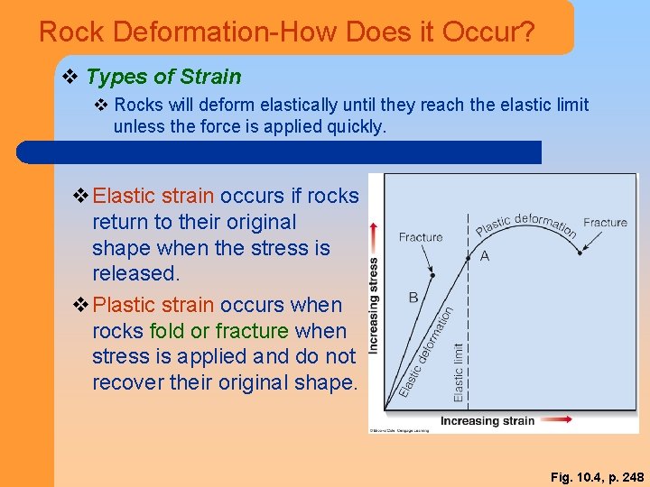 Rock Deformation-How Does it Occur? v Types of Strain v Rocks will deform elastically