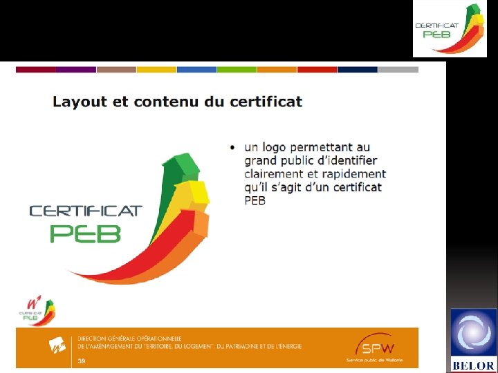 Le certificat PEB 
