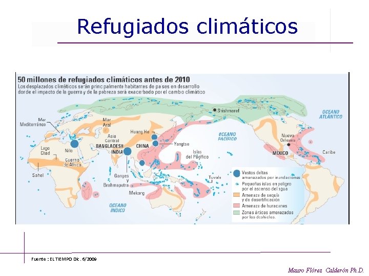 Refugiados climáticos Fuente : EL TIEMPO Dic. 6/2009 Mauro Flórez Calderón Ph. D. 