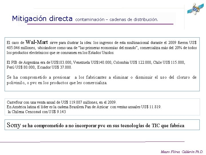 Mitigación directa contaminación – cadenas de distribución. El caso de Wal-Mart sirve para ilustrar