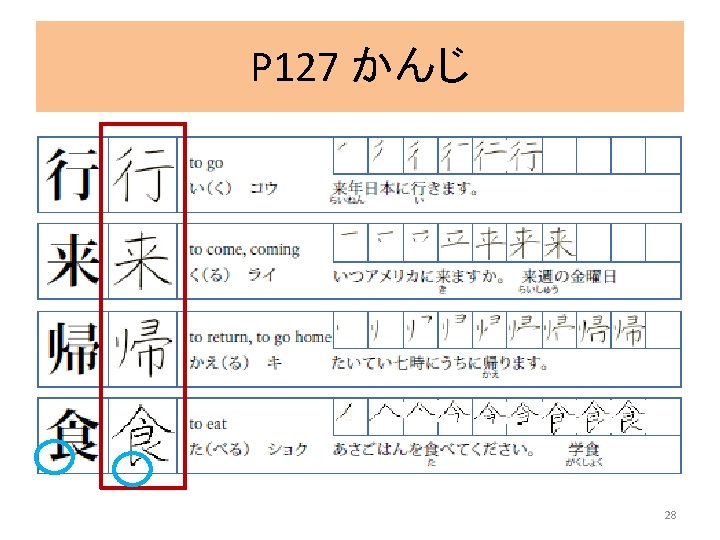 P 127 かんじ 28 
