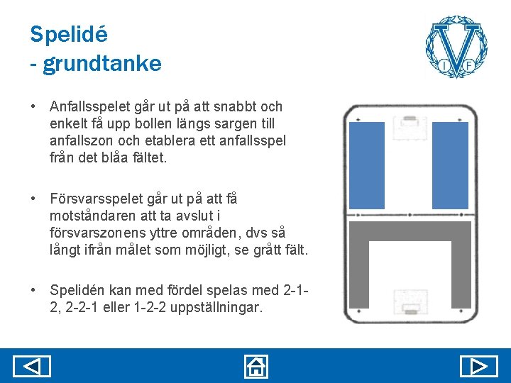 Spelidé - grundtanke • Anfallsspelet går ut på att snabbt och enkelt få upp