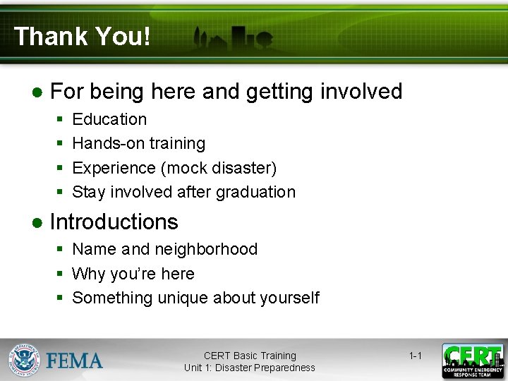 Thank You! ● For being here and getting involved § § Education Hands-on training