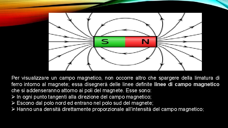 Per visualizzare un campo magnetico, non occorre altro che spargere della limatura di ferro