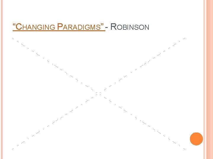 “CHANGING PARADIGMS” - ROBINSON 
