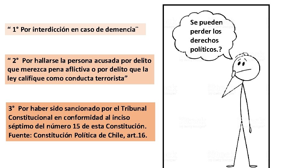 “ 1° Por interdicción en caso de demencia¨ “ 2° Por hallarse la persona