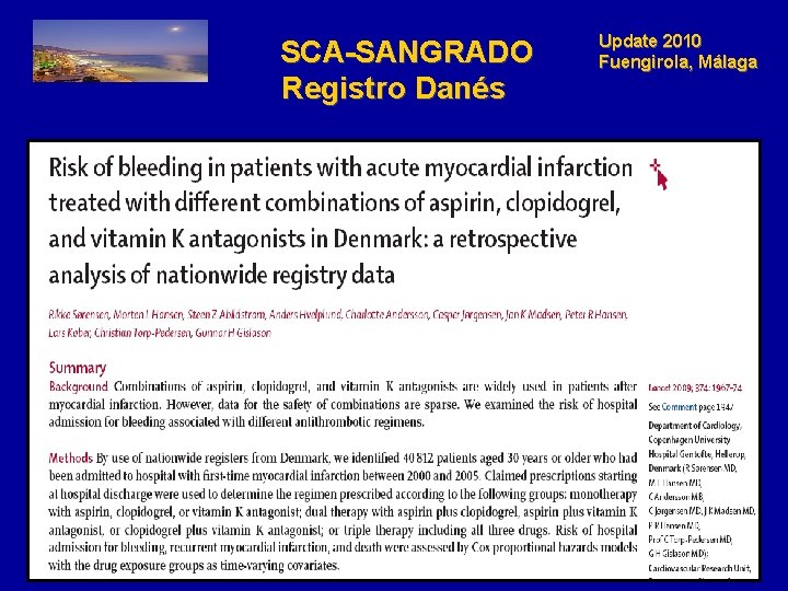 SCA-SANGRADO Registro Danés Update 2010 Fuengirola, Málaga 