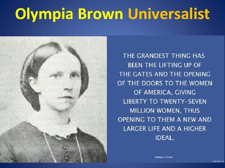 Olympia Brown Universalist 