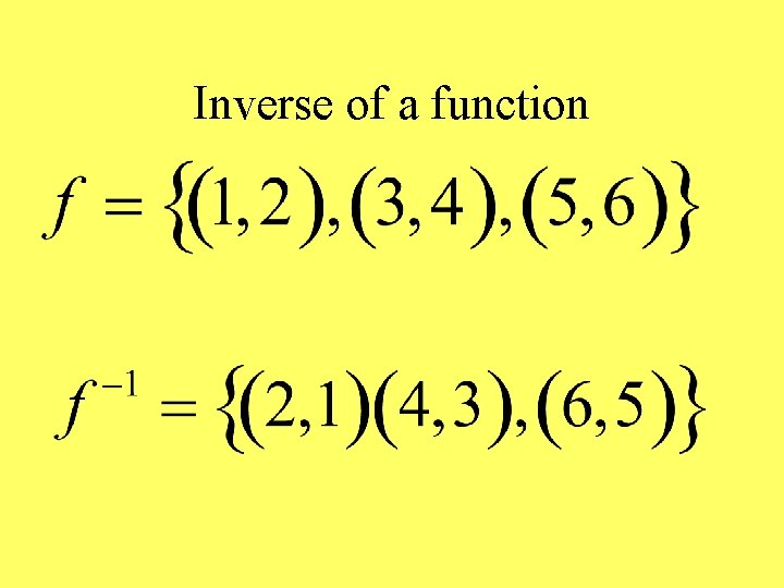 Inverse of a function 