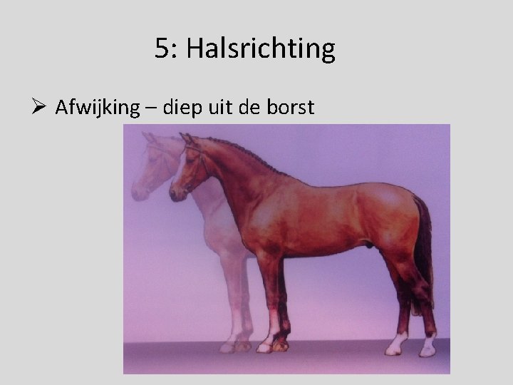 5: Halsrichting Ø Afwijking – diep uit de borst 