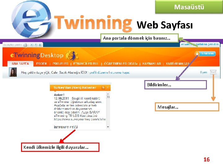 Masaüstü Twinning Web Sayfası Ana portala dönmek için basınız… Bildirimler… Mesajlar… Kendi ülkemizle ilgili