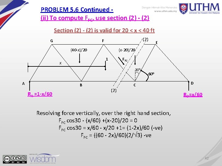 PROBLEM 5. 6 Continued (ii) To compute FFC, use section (2) - (2) Section