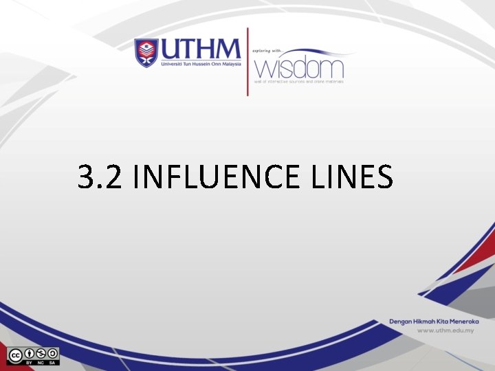3. 2 INFLUENCE LINES 