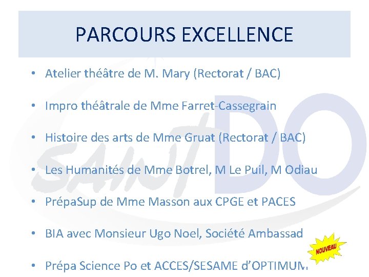 PARCOURS EXCELLENCE • Atelier théâtre de M. Mary (Rectorat / BAC) • Impro théâtrale