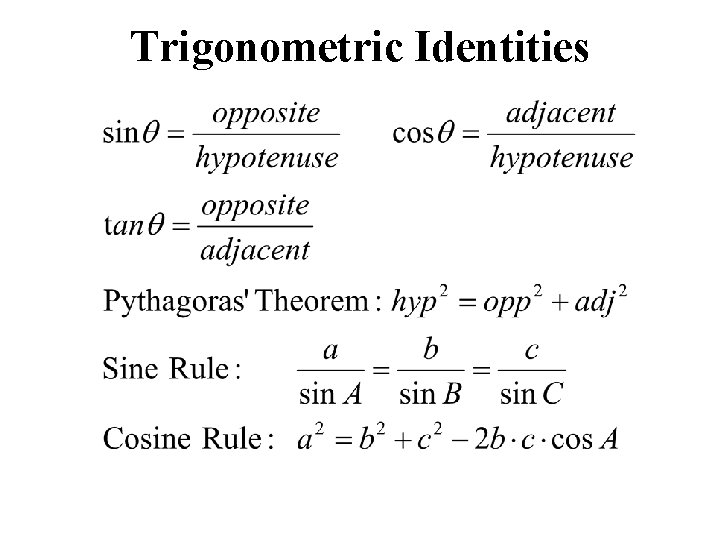 Trigonometric Identities 