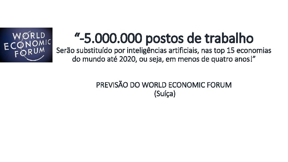 “-5. 000 postos de trabalho Serão substituído por inteligências artificiais, nas top 15 economias