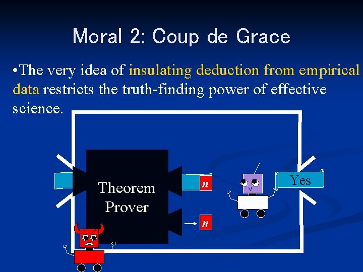 Moral 2: Coup de Grace • The very idea of insulating deduction from empirical