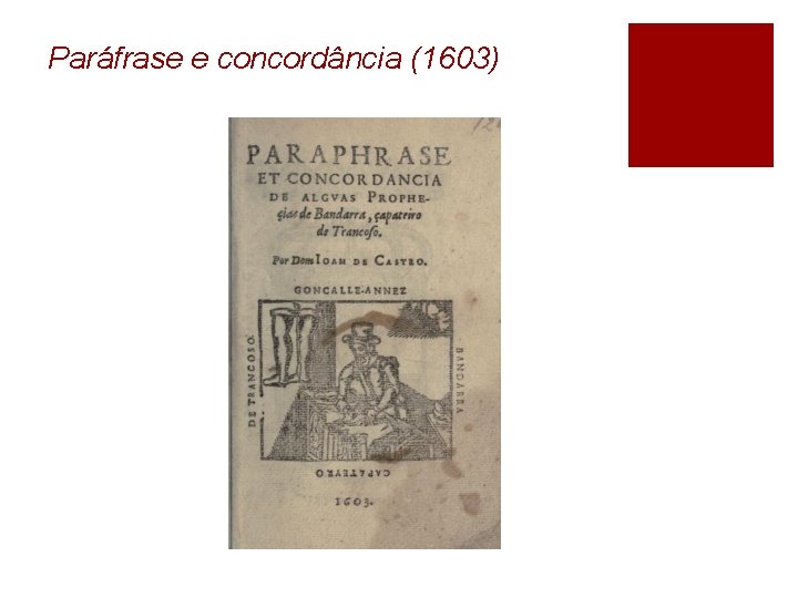Paráfrase e concordância (1603) 