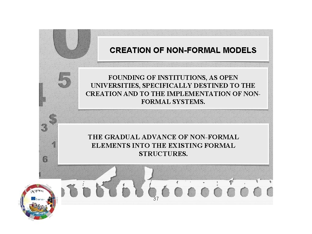 CREATION OF NON-FORMAL MODELS FOUNDING OF INSTITUTIONS, AS OPEN UNIVERSITIES, SPECIFICALLY DESTINED TO THE