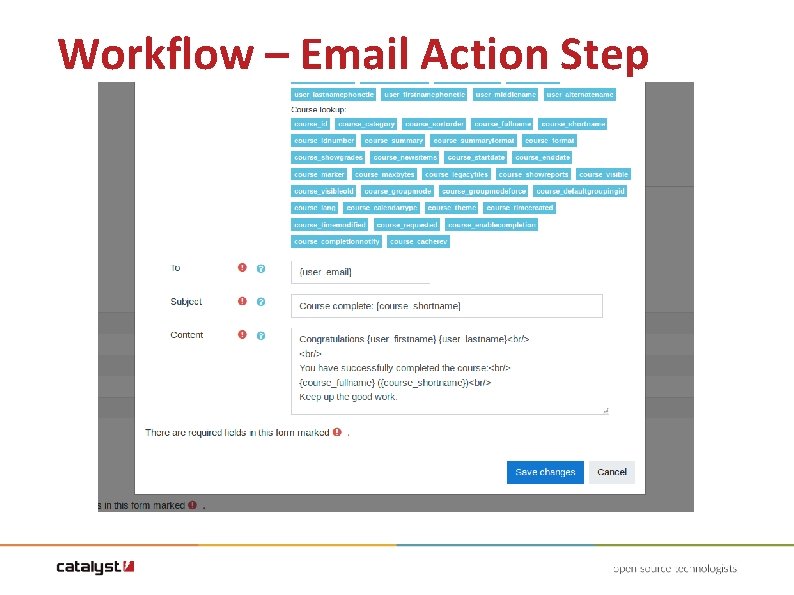 Workflow – Email Action Step Workflow – Email Action Step