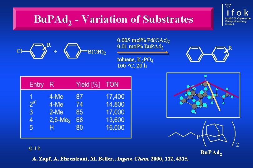 Bu. PAd 2 - Variation of Substrates R Cl + B(OH)2 0. 005 mol%