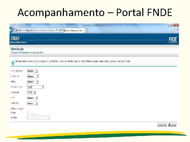 Acompanhamento – Portal FNDE 