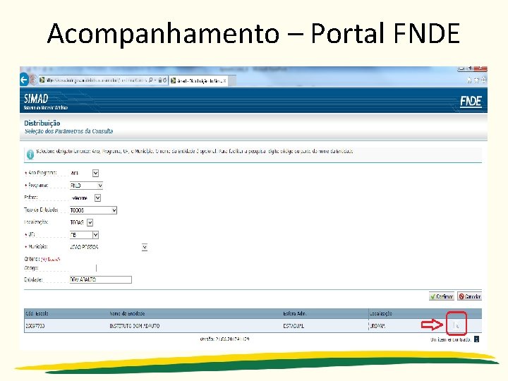 Acompanhamento – Portal FNDE 