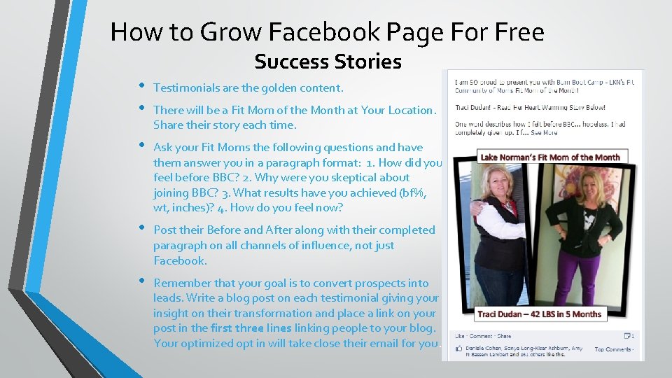 How to Grow Facebook Page For Free Success Stories • • Testimonials are the