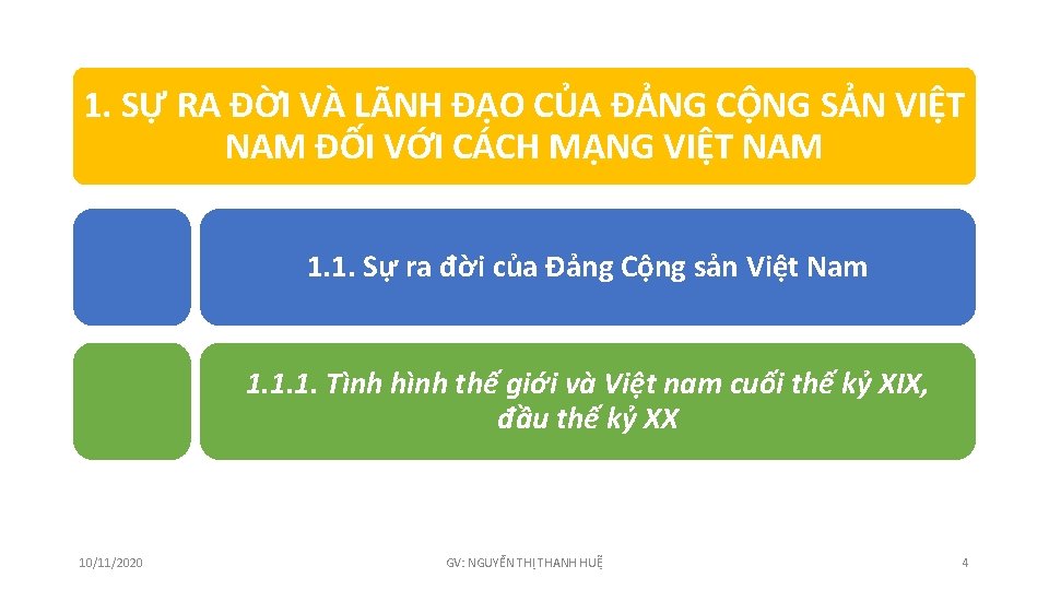 1. SỰ RA ĐỜI VÀ LÃNH ĐẠO CỦA ĐẢNG CỘNG SẢN VIÊ T NAM