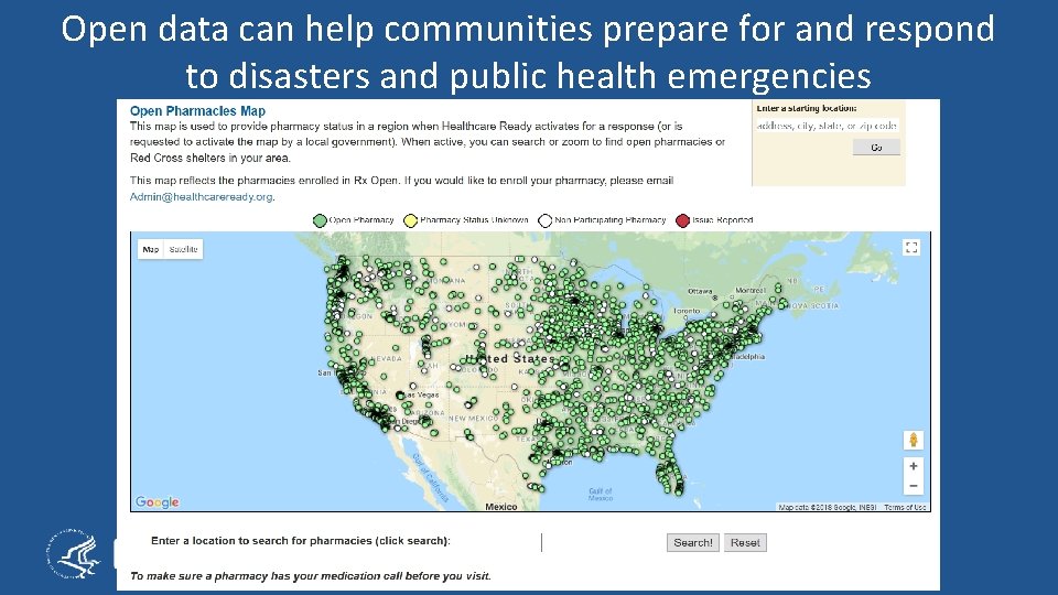Open data can help communities prepare for and respond to disasters and public health