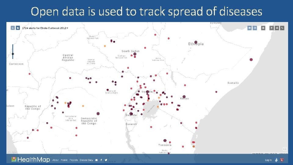 Open data is used to track spread of diseases 