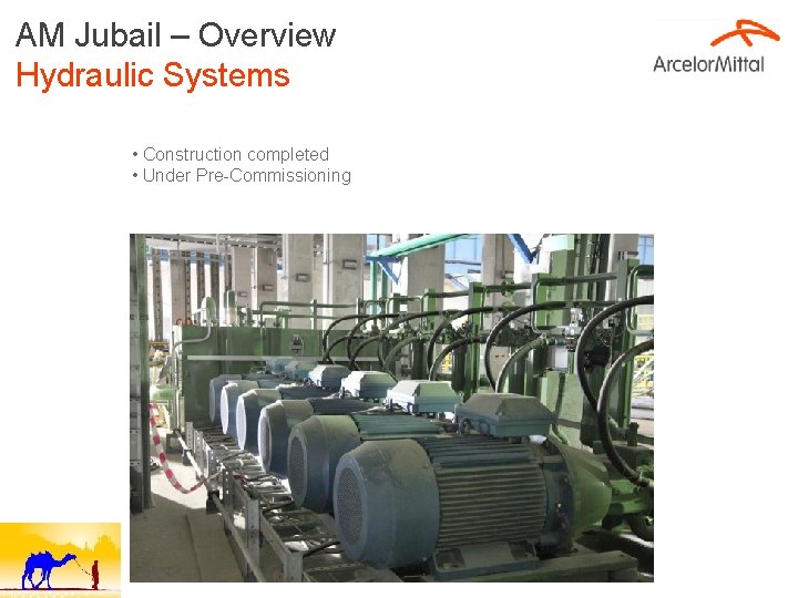 AM Jubail – Overview Hydraulic Systems • Construction completed • Under Pre-Commissioning 