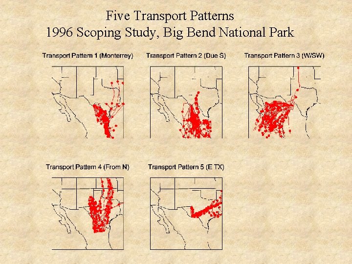 Five Transport Patterns 1996 Scoping Study, Big Bend National Park 