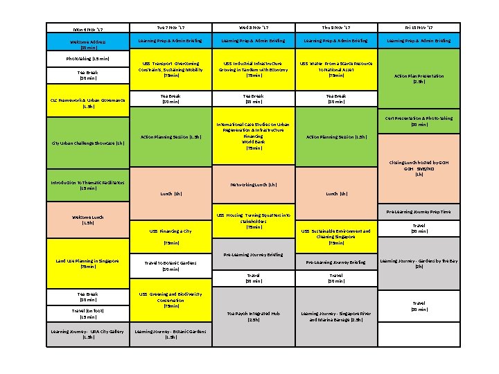 Mon 6 Nov ‘ 17 Tue 7 Nov ‘ 17 Wed 8 Nov ‘