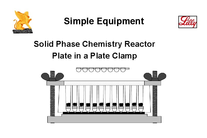 Simple Equipment Solid Phase Chemistry Reactor Plate in a Plate Clamp 