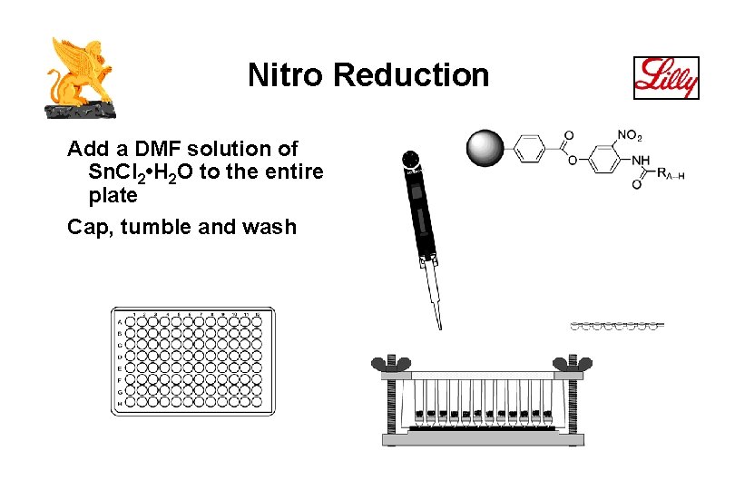 Nitro Reduction Add a DMF solution of Sn. Cl 2 • H 2 O