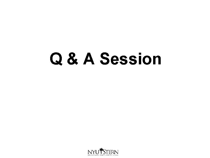 Q & A Session 