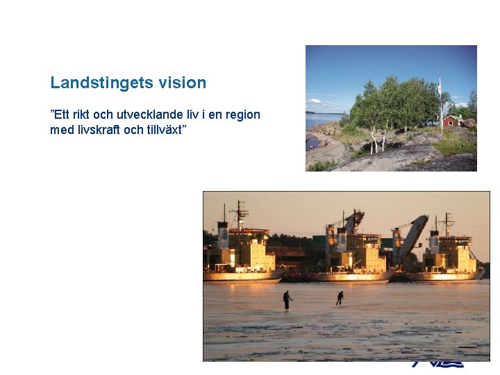 Landstingets vision ”Ett rikt och utvecklande liv i en region med livskraft och tillväxt”