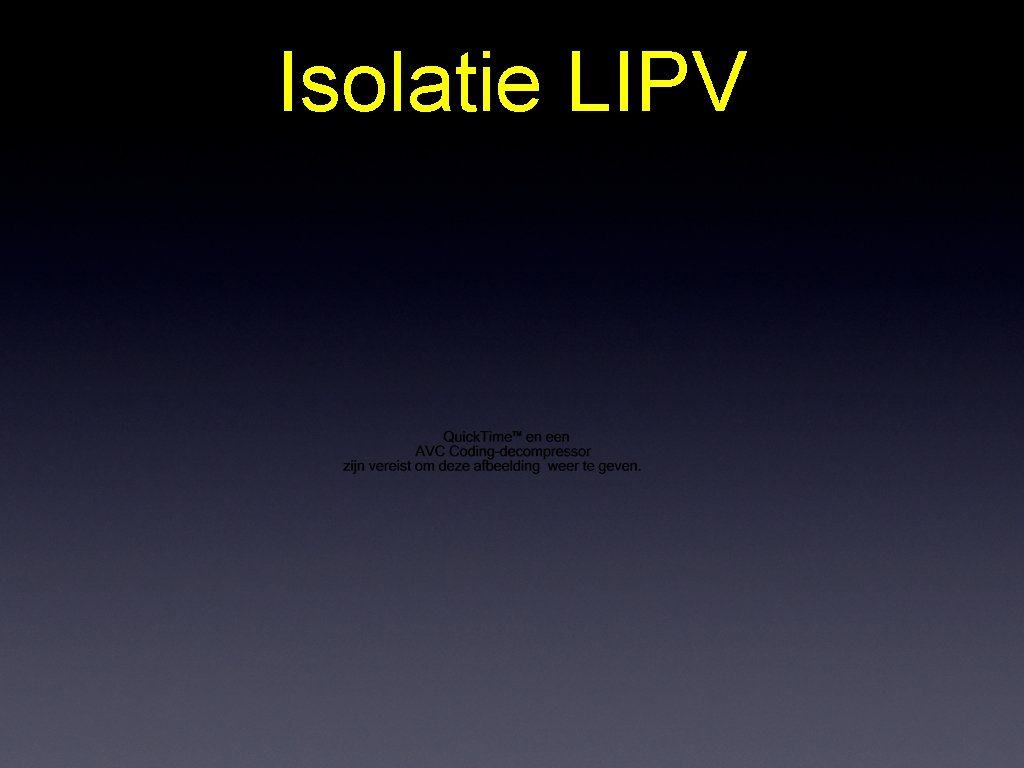 Isolatie LIPV 