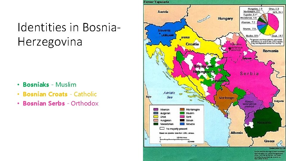 Identities in Bosnia. Herzegovina • Bosniaks - Muslim • Bosnian Croats - Catholic •