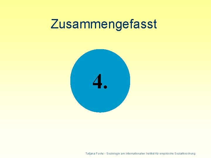 Zusammengefasst 4. Tatjana Fuchs - Soziologin am Internationalen Institut für empirische Sozialforschung 